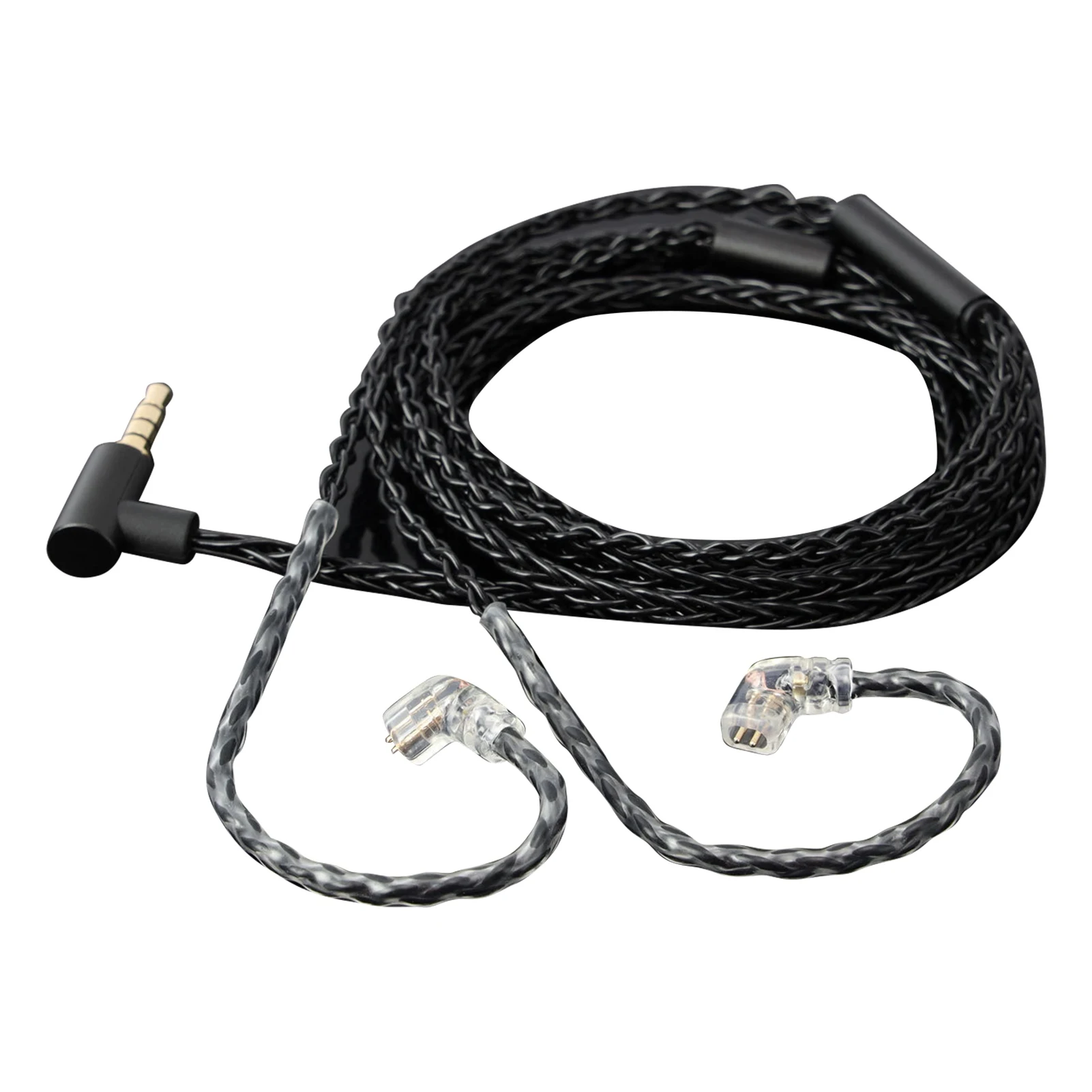 Portable JCALLY Wear-resistant Copper Braided Headphone Earphone Cable with B/C/MMCX Pin for KZ Earphone Accessories