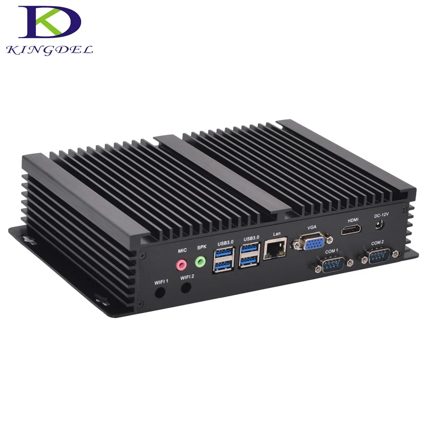 Quạt Không Cánh Mini Công Nghiệp Máy Tính 2 COM RS232 HDMI Intel Dual Core I7 4500U 4650U 4 * USB3.0 Mini PC 4MB Cache Máy Tính HTPC