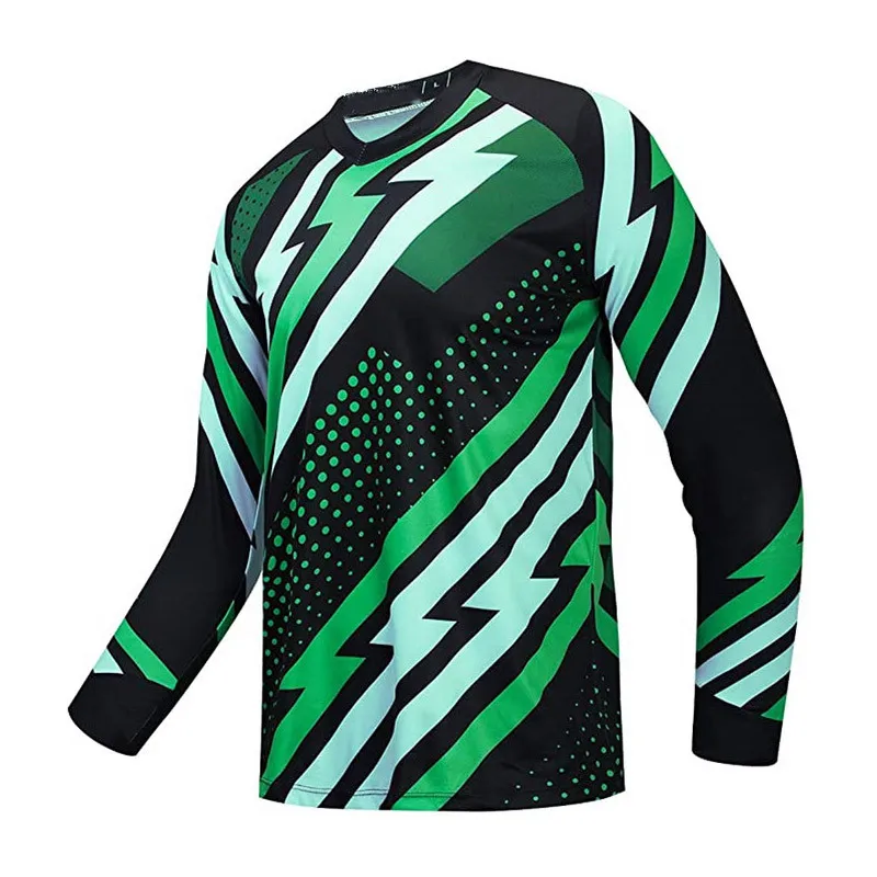 Mountain Bike Shirts OEM Manufacturer Sportswear Racing Top 2021 New Long Sleeve Jersey Wear Digital Print Cycling Clothing