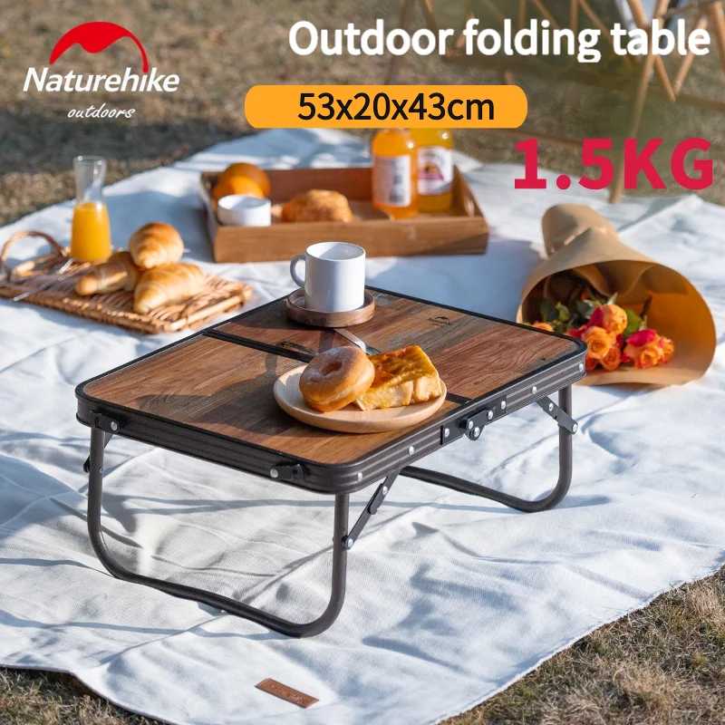 

Naturehike на открытом воздухе Портативный 46x32,5x8 см складной стол для пикника вечерние барбекю алюминиевого сплава Таблица 25 кг подшипник для путешествий, кемпинг стол