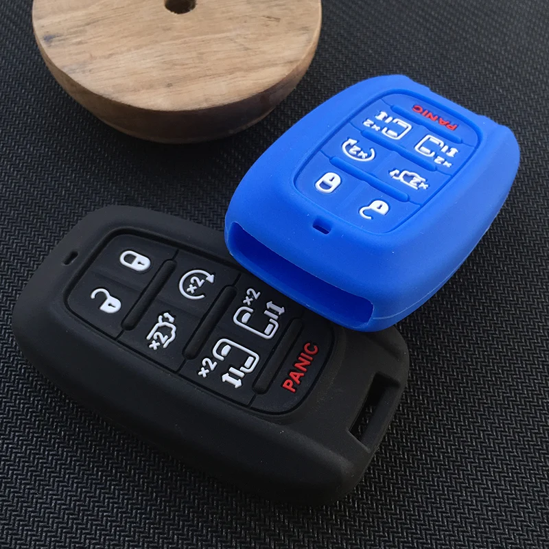 6+1 Buttons silicone car key cover case For Chrysler Pacifica 2017 2018 2019 2020 Voyager 2020 Proximity Smart Remote Key