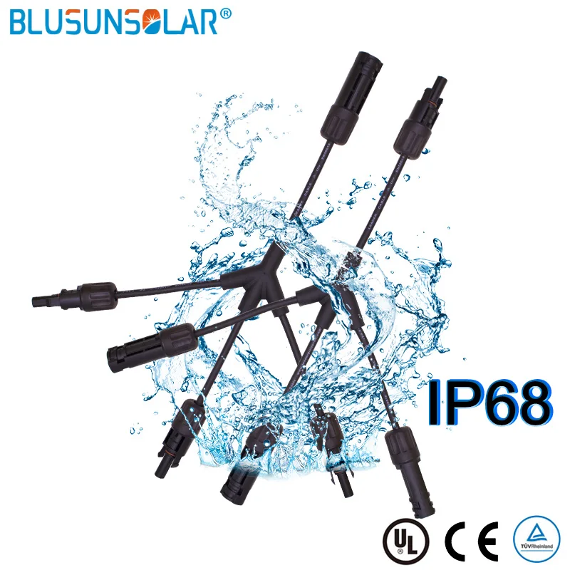 

Blusunsolar 100 Pairs 1500V Solar Y Branch 1 To 3 Connector Solar Branch Connectors With Cable For Solar Power System