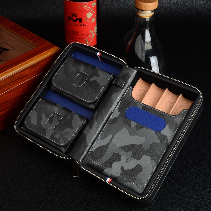 City Camouflage Cigar Travel Humidor Cool Gadgets Holder 2021 New Style Cigar Case Cuban Charuto Box Hab - Can be customer-made