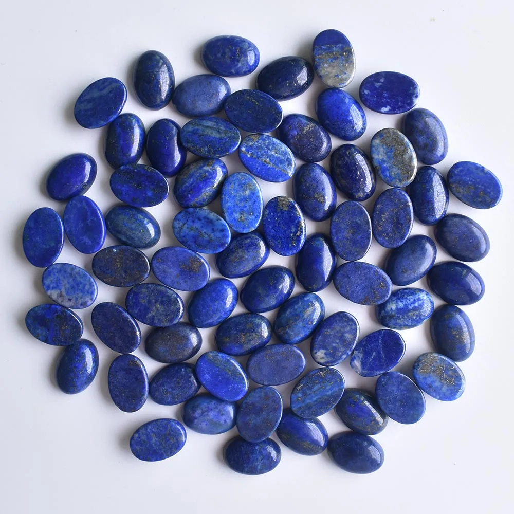 2020 Fashion natural lapis Lazuli Oval CAB CABOCHON beads for jewelry making 10x14mm wholesale 50pcs/lot free shipping