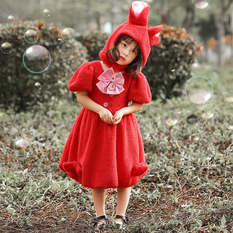 Umorden Mädchen Schöne Kaninchen Bunny Kostüm Cosplay Kinder Halloween Ostern Geburtstag Fotografie Tier Thema Party Kleid