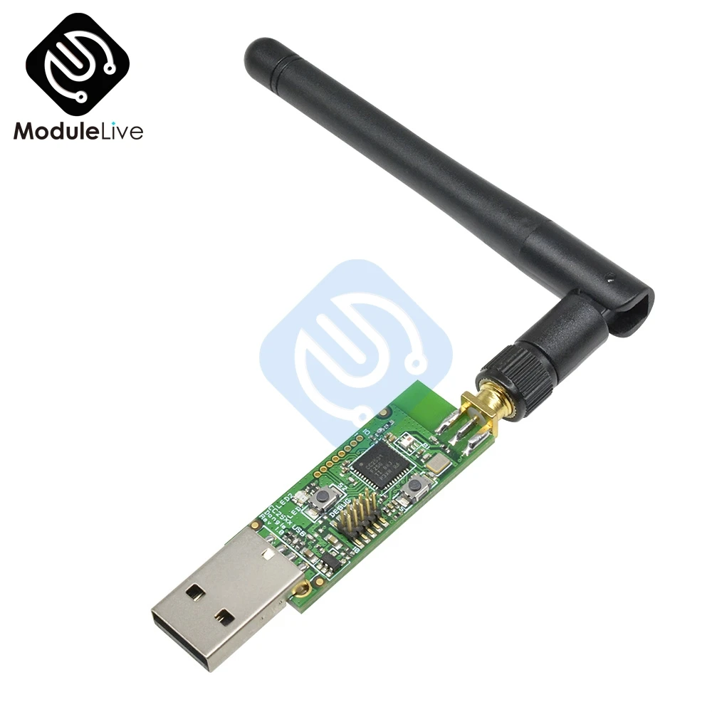 BLE 4.0 CC2540 CC2531 Zigbee Sniffer Wireless Wifi Board Bluetooth Dongle USB Programmer Downloader Module With External Antenna