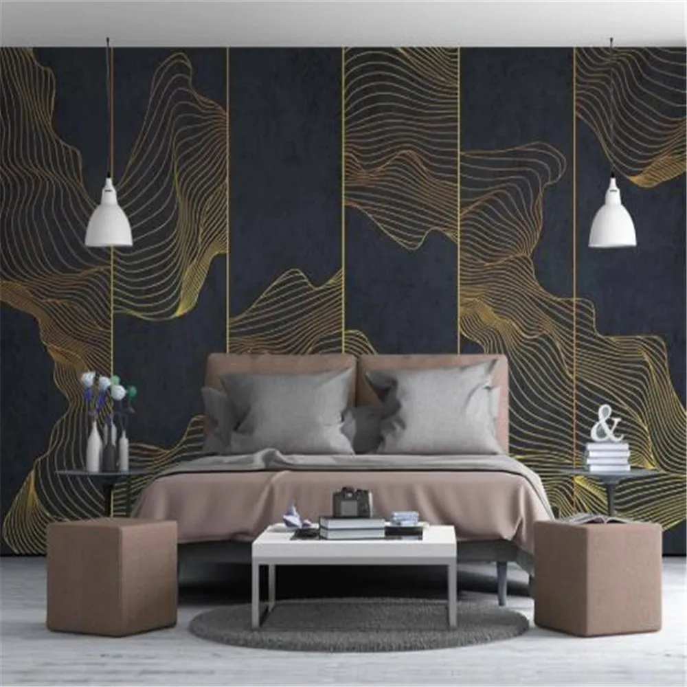 Milofi customized 3D wallpaper mural new Chinese style modern hand-painted artistic conception ink line Dali TV mural background