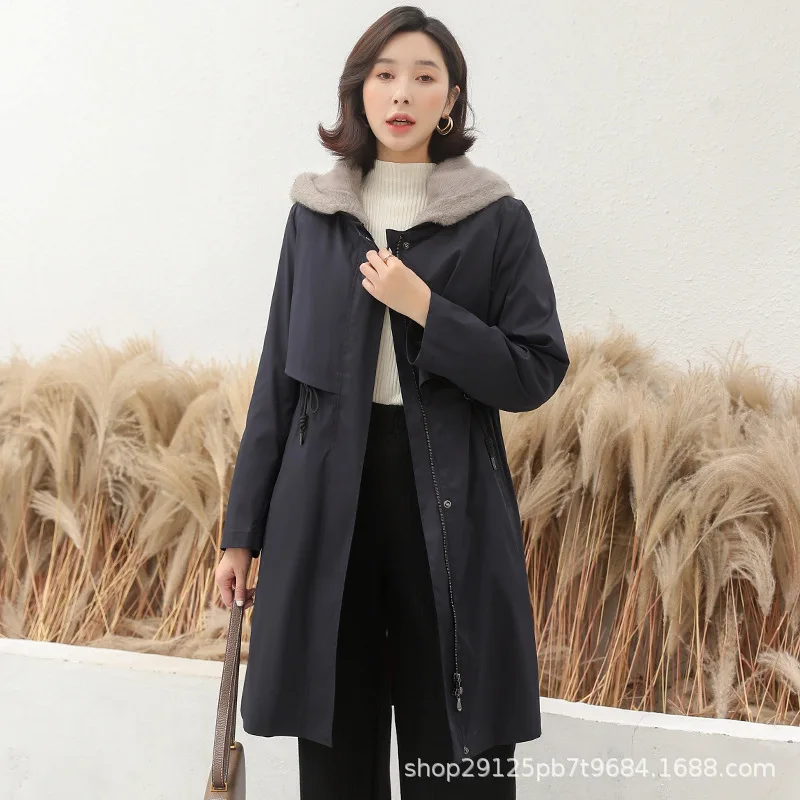 

Mink Winter Coat Women Real Fur Parka Long Jacket Abrigos Mujer Invierno 2020 1984 YY1198