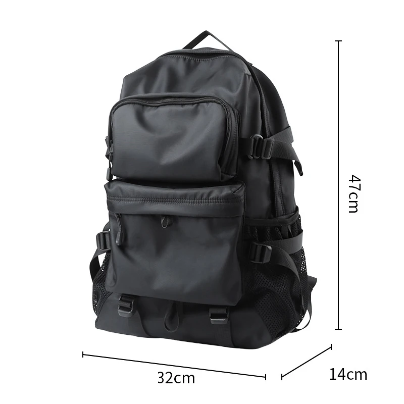 Hip Hop Men\'s Backpacks 2021 Waterproof 15 Inch Laptop Backpack Ribbon Streetwear Unisex High Street Travel School Bags WB251