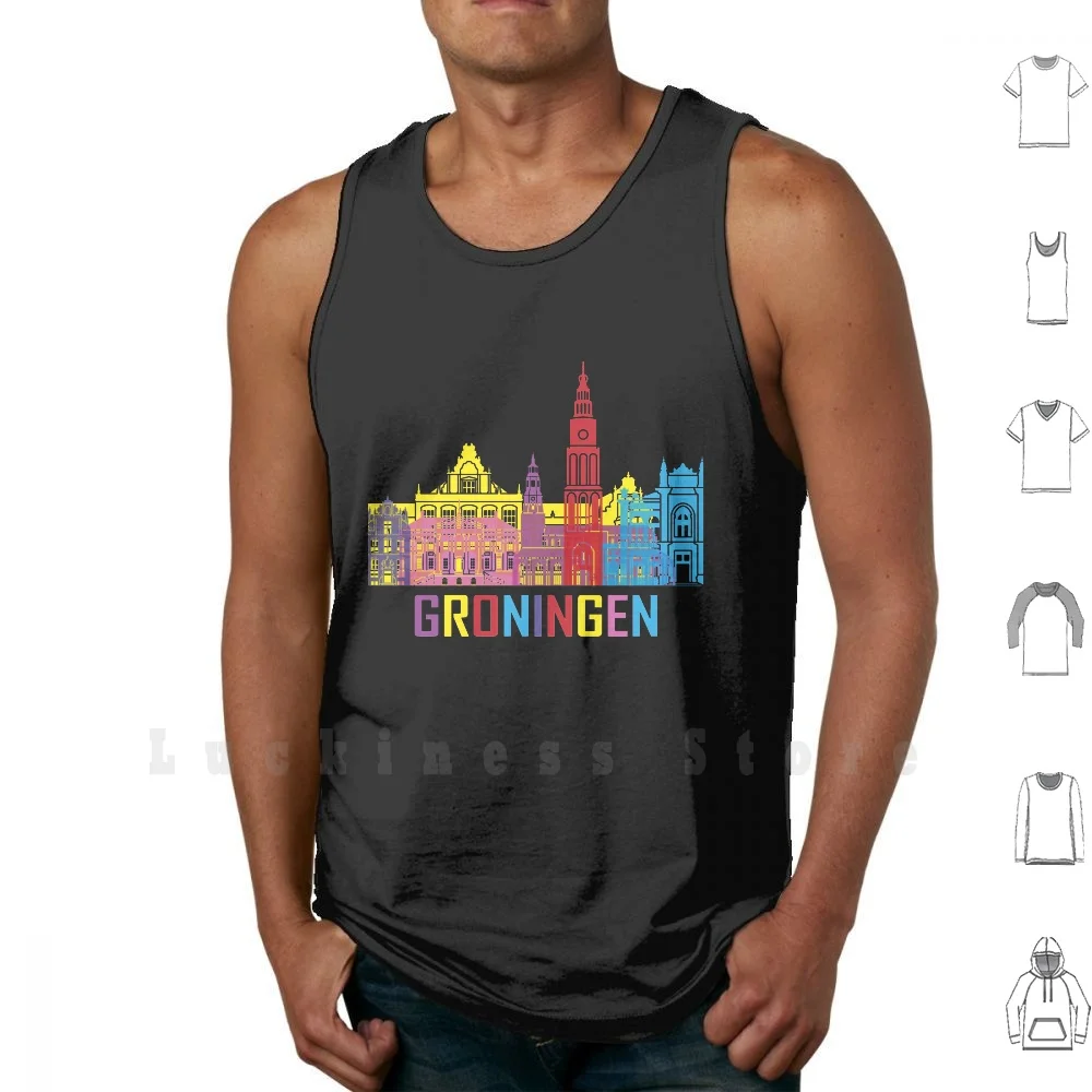 Groningen Netherlands City Tank Tops Vest Sleeveless Groningen Netherlands City