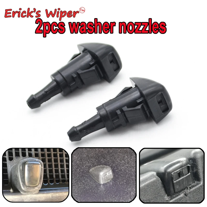 Erick's Wiper 2Pcs/set Front Windshield Washer Jet Nozzle For Chevrolet Trailblazer GMC Envoy Oldsmobile Bravada OE# 15878745