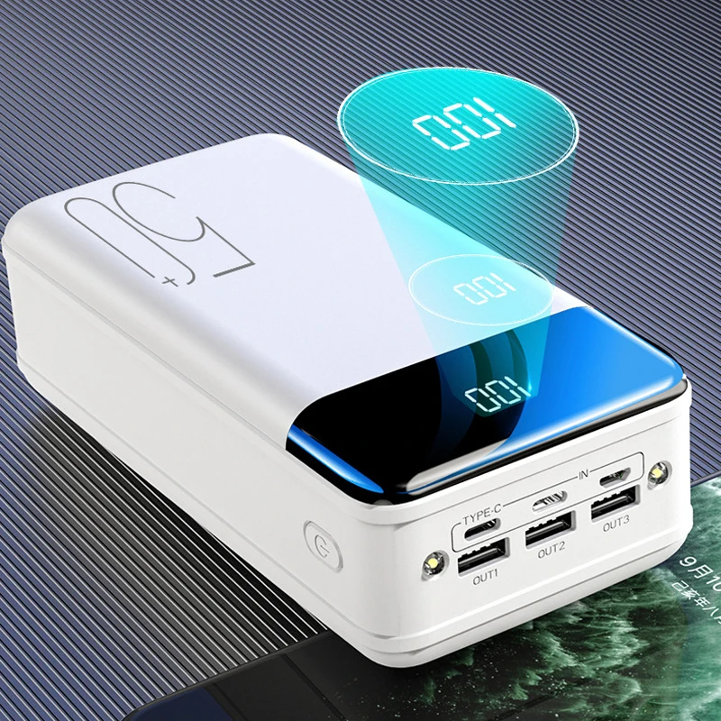 Fast Charge Power Bank for iPhone Xiaomi Huawei 3 USB Type C Portable Charger Mobile External Battery Pack Powerbank 50000mAh