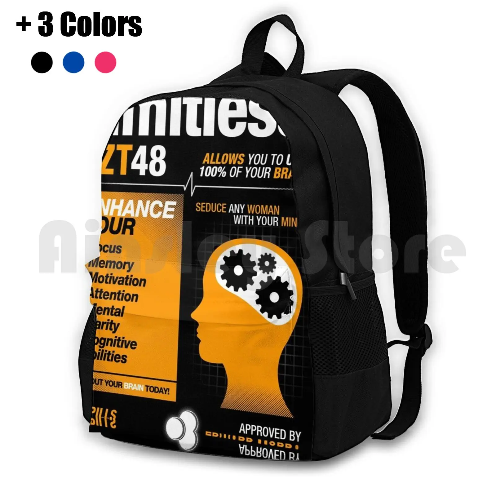 Limitless Pills-Nzt 48 ( Original Version ) Outdoor Hiking Backpack Waterproof Camping Travel Limitless Pills Pill Nzt 48 Nzt