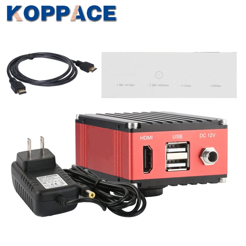 KOPPACE 20X-160X 2K HDMI Measuring Electron Microscope Cross arm Bracket Can Take Pictures Video to Save Form Measuring Data