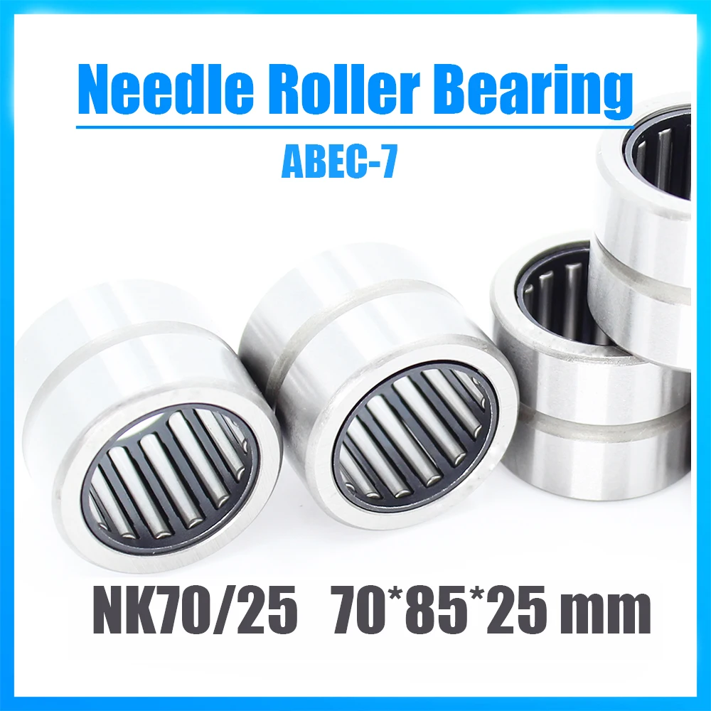 NK70/25 Bearing 70*85*25 mm 1PC ABEC-7 Solid Collar Needle Roller Bearings Without Inner Ring NK70/25 NK7025 Bearing