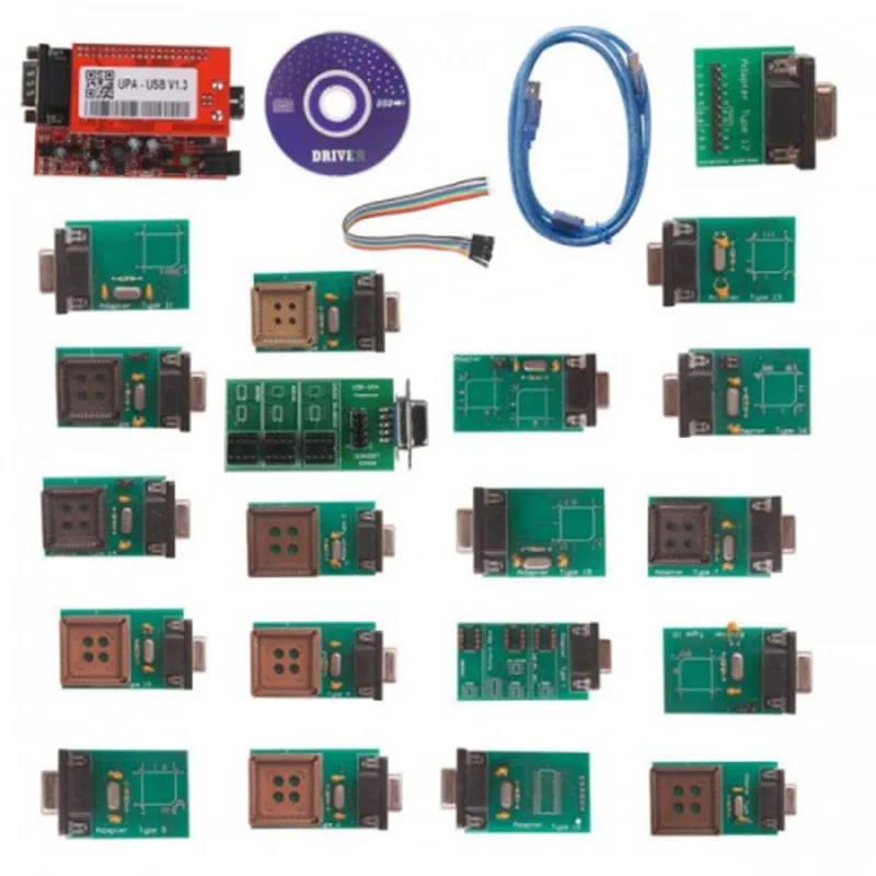 New UPA USB Programmer Full Adaptors With NEC Function English Language Support Nec Function DHL Fast Shipping