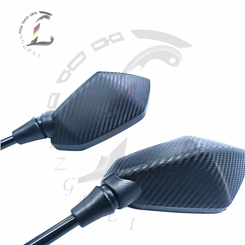 Motorcycle Off-Road Square Prism For XR250 DR250 RMX250 RMZ250 Modified Rearview Mirror Positive Silk 10MM