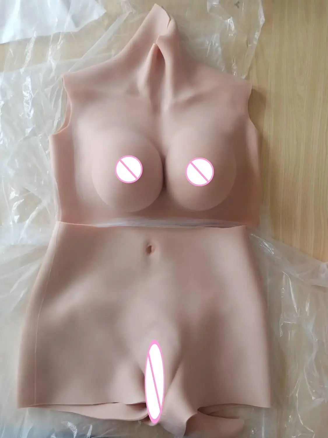 D CUP Silk Cotton Filler Fake Artificial Boobs Breast Forms and Vagina Panties Crossdresser Shemale Drag Queen Transgender