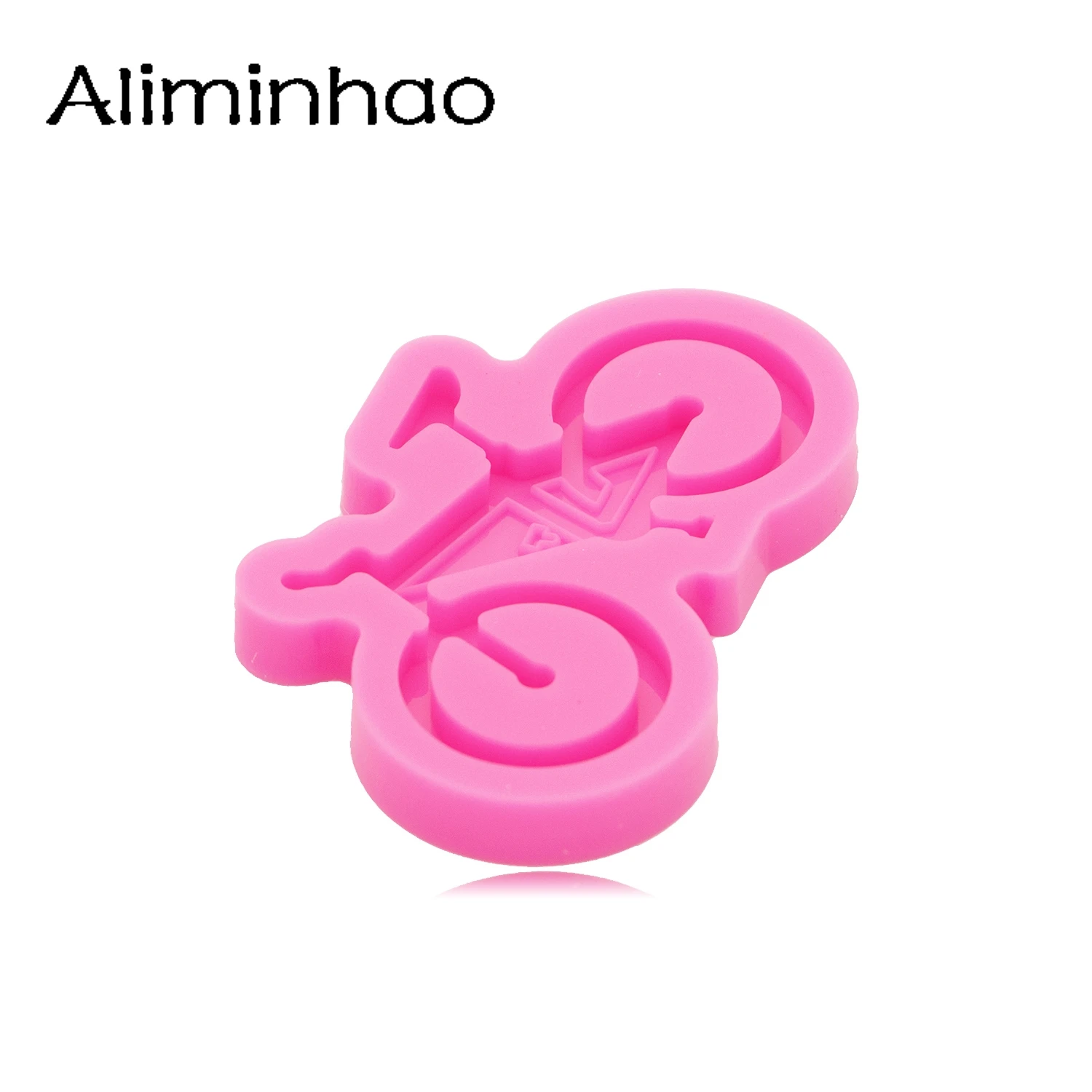 DY1049 Shiny Mini Bike Bicycle Keychain Resin Silicone Mold, Crafting Mold Making With Epoxy for Jewellery, Mold for Chocolate