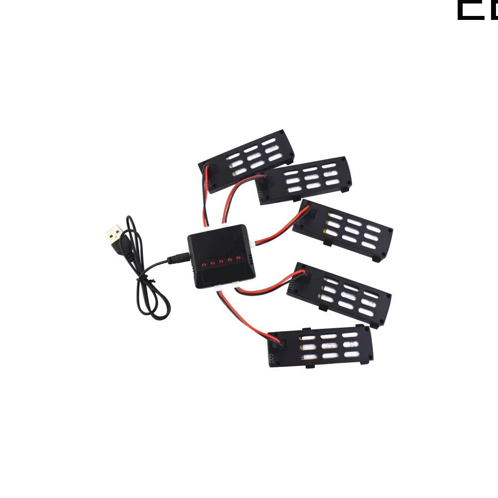 

5 шт. * EBOYU 3,7 в 800 мАч литий-полимерный аккумулятор + 1 до 5 балансирующее зарядное устройство для A15 A15H RC Квадрокоптер Дрон запасные части