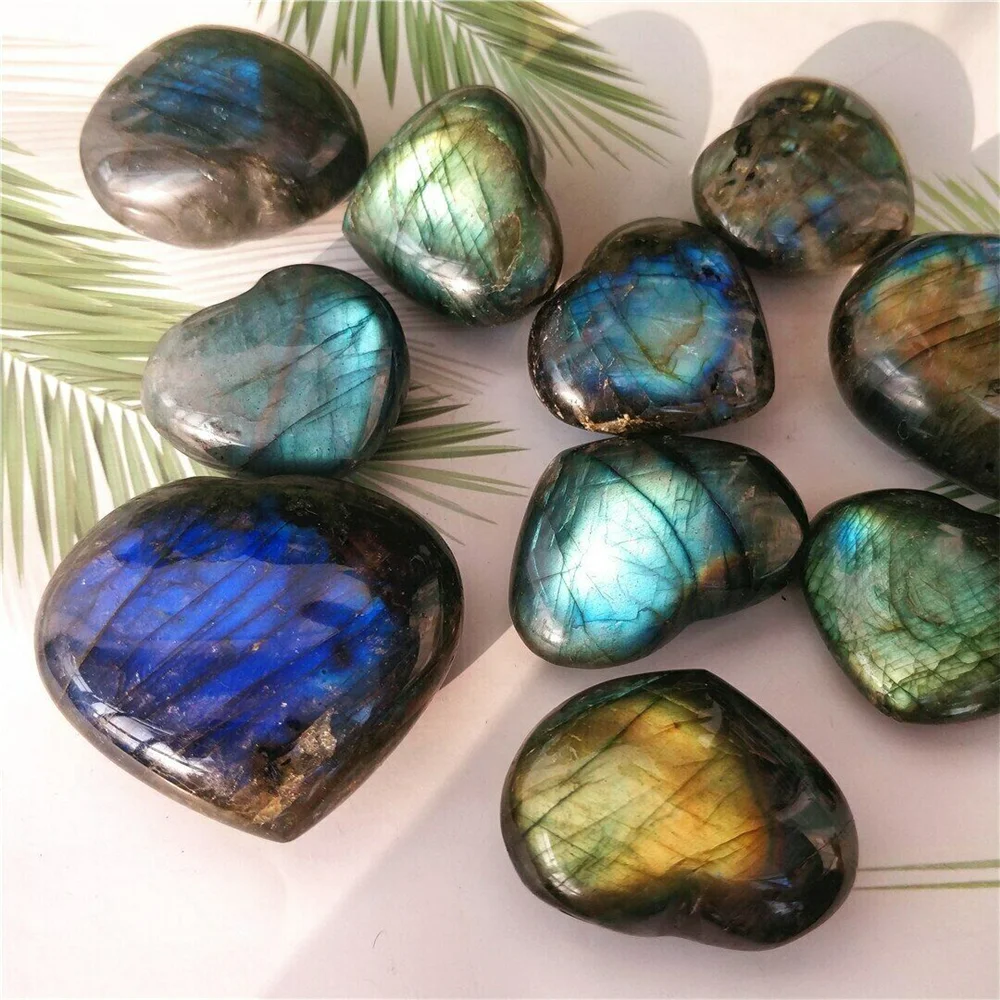 Natural Crystal Moonstone, Polished Labradorite Stone, Healing Energy, Reiki