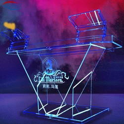 Acrylic Mesa DJ Table Bar Counter Stand  Booth Cabina Dj Mixer Pioneer LED Light Dj Mixer Console  Led Bar Table