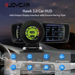 VJOY-escáner automático para coche, medidor de admisión de temperatura de aire y agua, HUD, Hawk 2024, OBD2, actualizado, 3,0 Velocímetro Digital GPS, Ordenador de viaje