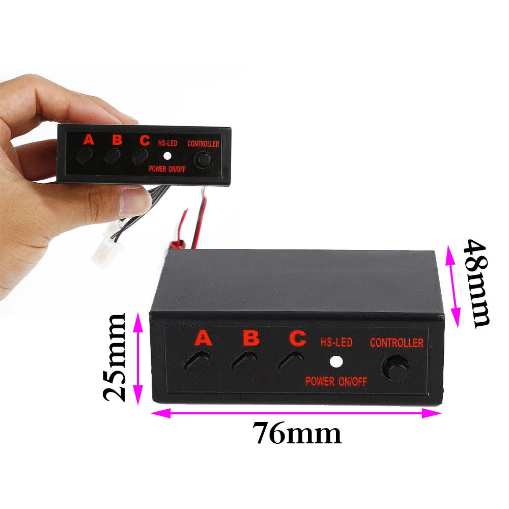 New 4 Ways LED Strobe Flash Light 3 Modes Emergency Flashing Controller Box Module Car Light Accessory