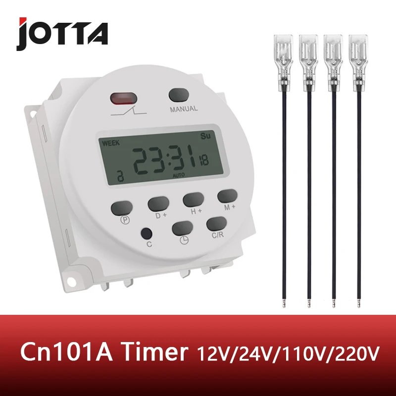 CN101A LCD time switch 12V 24V 110V 220V Time Relay Street lamp billboard power supply timer without water proof box