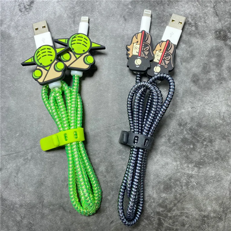 Disney Cable Winder zestaw Cartoon Charger osłona kabla USB do Apple IPhone do Samsung Xiaomi Huawei Cable Protect dekoracja