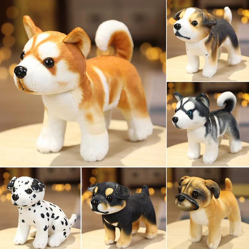 

Children Plush toy 3D simulation dalmatian husky doll puppy kids stuffed toy birthday gift