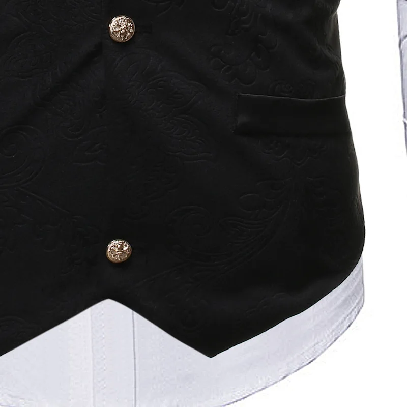 Mannen Pak Vest Business Wedding Mouwloze Ready-To-Wear Punk Vest Zwart Жилетка Мужская