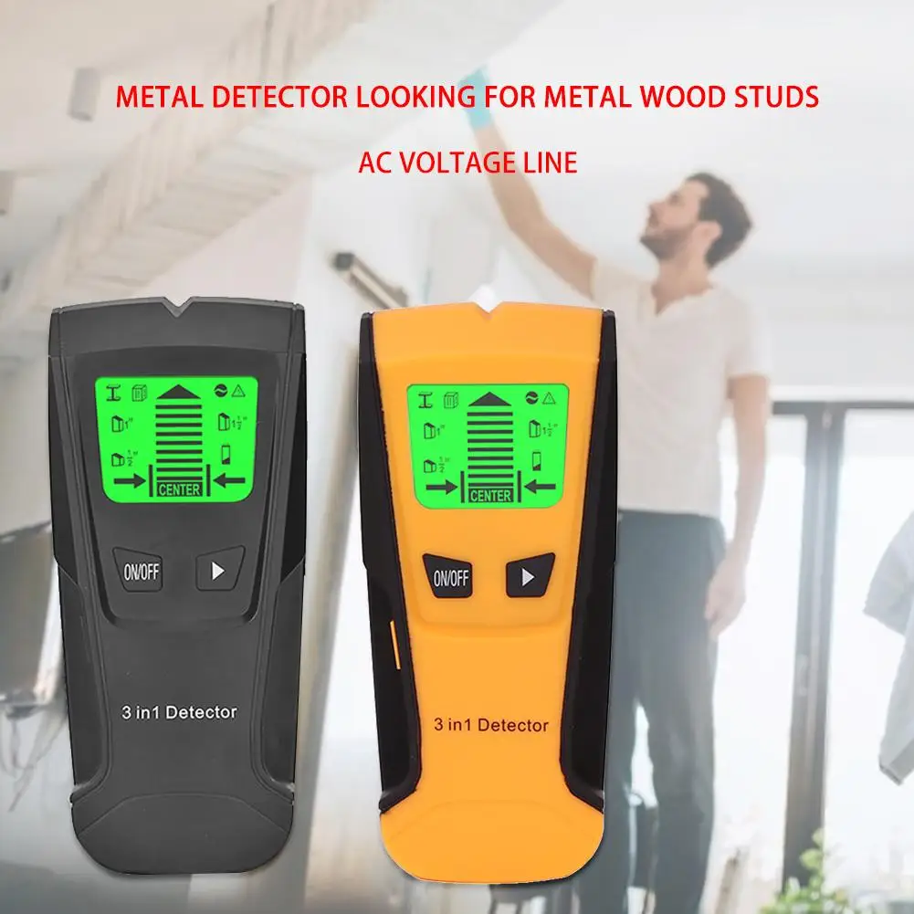 Détecteur De métaux 3 en 1, outil De détecteur De goujons en bois, détecteur De métaux, tension AC, détecteur De fils sous tension, Scanner mural
