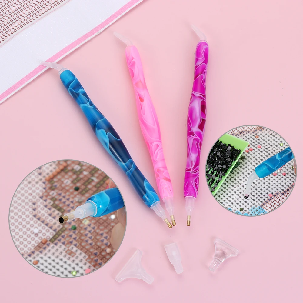 1 Set New 5D Resin Diamond Painting Pen Resin Point Drill Pens Cross Stitch Embroidery DIY Craft Nail Art Sewing Accessories