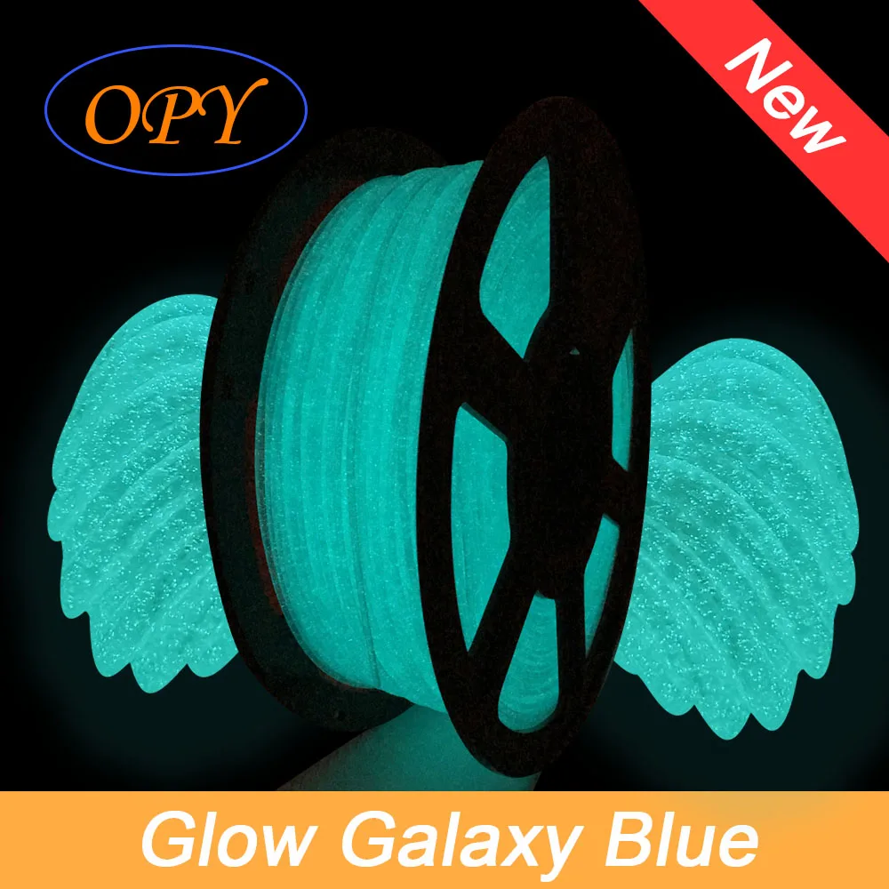 Opy-filamento de plástico brillante para impresora 3D, color verde luminoso, 1Kg, 1,75 Mm, 10M, 100G