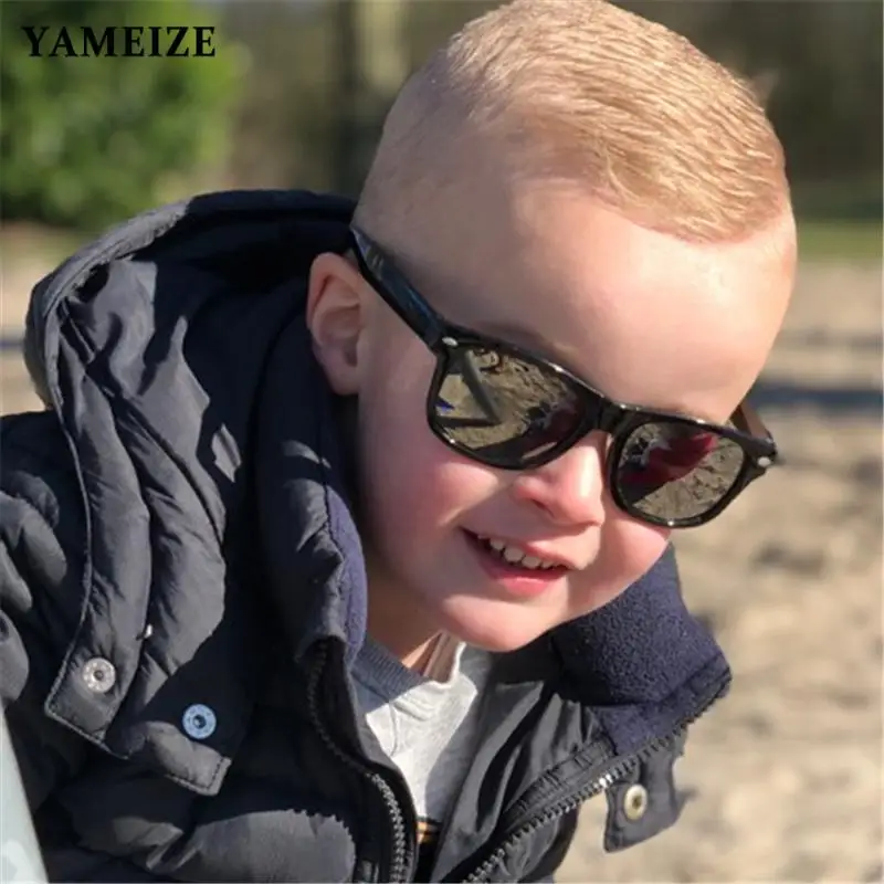 YAMEIZE Mode Kinder Sonnenbrille Heißer verkauf 2-15 Jahre Sonnenbrille für Kinder Jungen Mädchen Brille Beschichtung Objektiv UV400 schutz