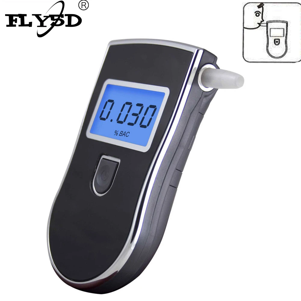 

FLY5D Professional Alcohol Tester Digital Breathalyzer LCD Display Breath Analyzer Portable Alcohol Detection Device For Drivers