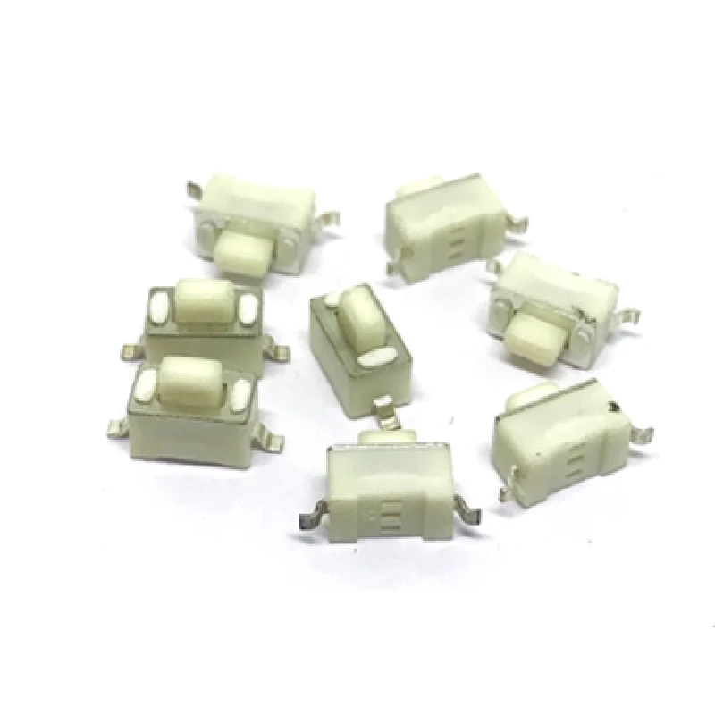 20pcs/lot 3*6*4.3mm Micro Switch White Button Tactile Tact Push Switch Reset button 2pin SMD 3x6x4.3mm