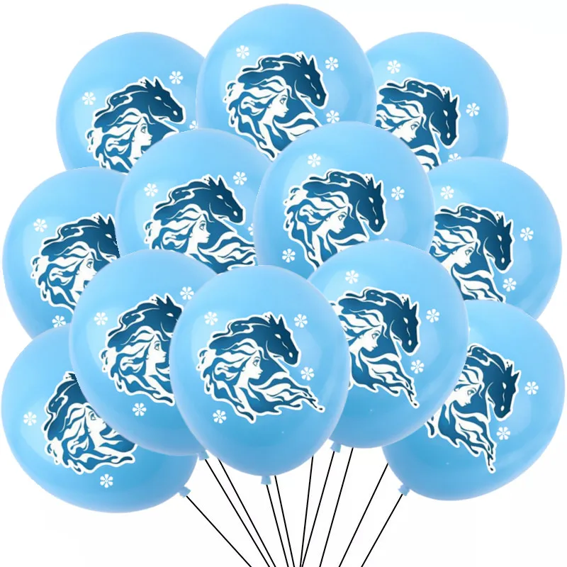 12pcs Frozen Theme Snow Queen 12 Inch Latex Balloons Girls Birthday Party Decorations Toys For Kid Baby Shower Party Supplies