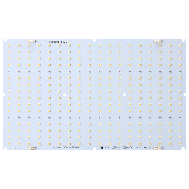 6 pezzi LM301H Quantum LED Grow Panel Board Spettro completo 3000K 3500K 4000K 660nm UV IR per illuminazione della crescita delle piante