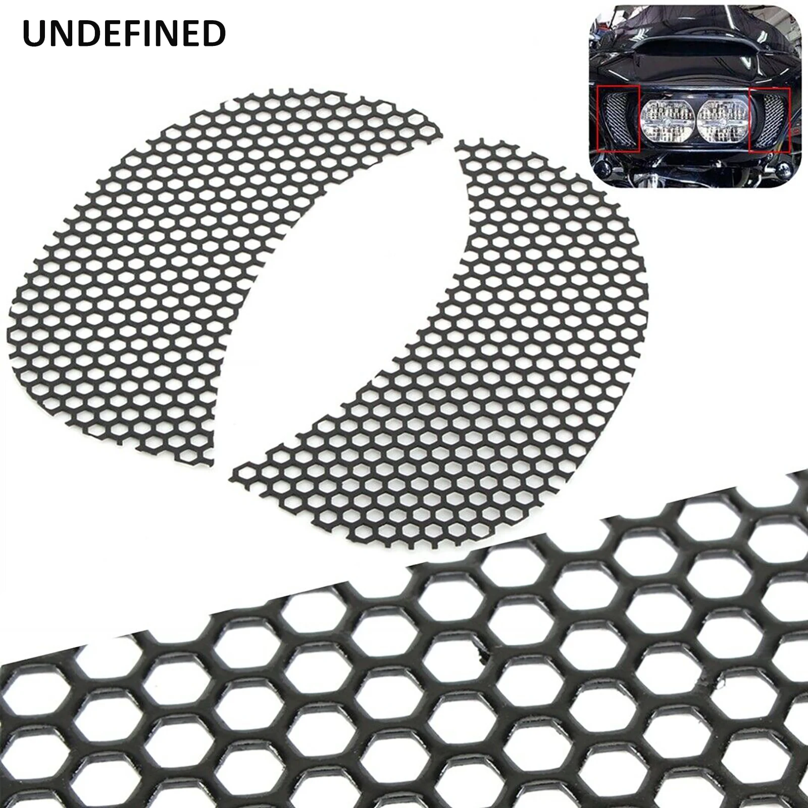 Motorcycle Mesh Fairing Vent Screen Grill Cover Top & Side Honeycomb Decorate Accessories For Harley Road Glide FLTRX 2015-2021