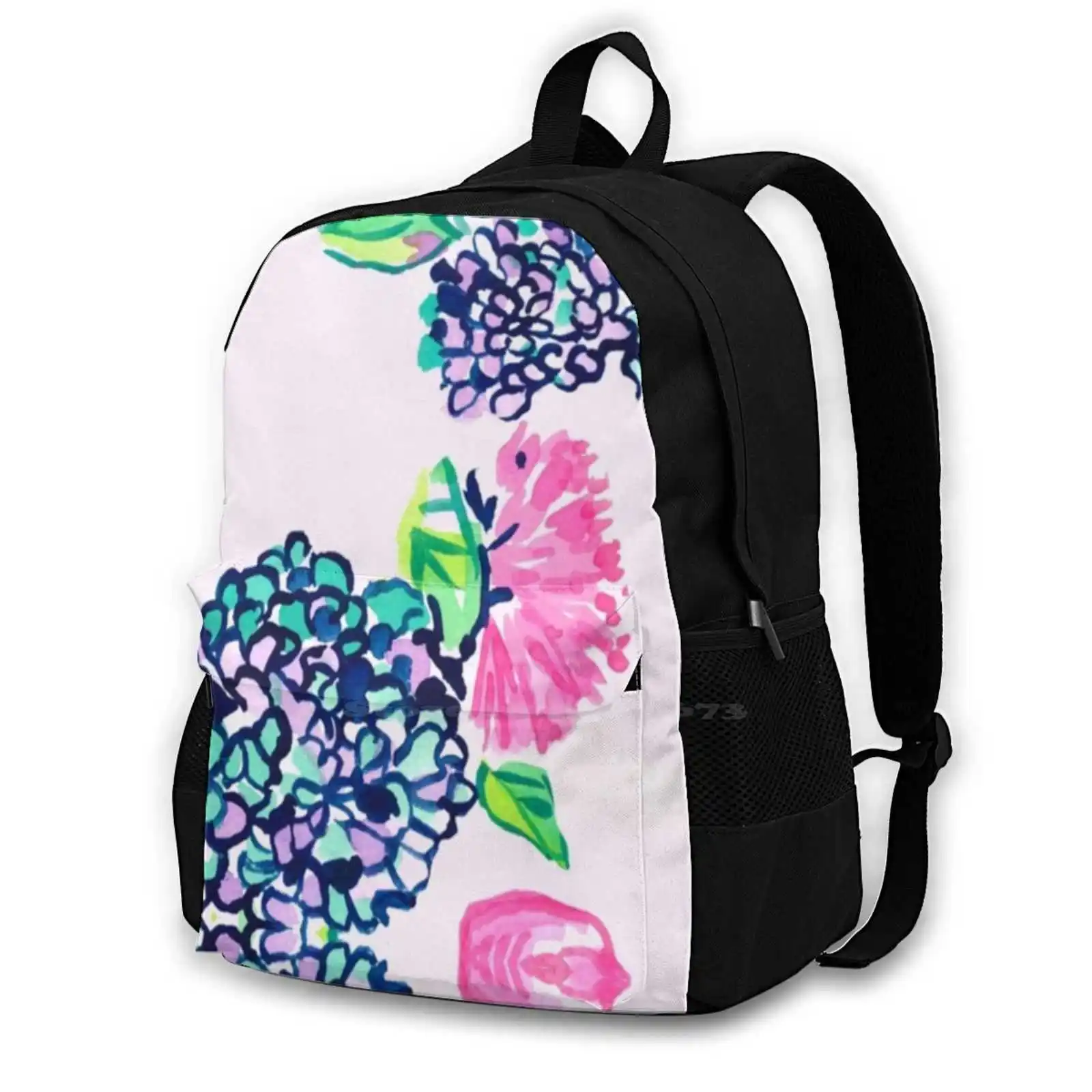 Cute Design Pattern Design Laptop Travel School Bags Lilacs Flowers Florally Summery Summer Vibes Preppy Trendy Cute Room