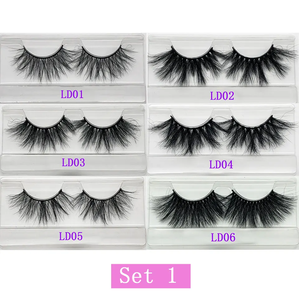 Wholesale 30 Pairs 3D Mink Lashes Fluffy Soft Wispy 25mm Mink Eyelashes Natural Long False Eyelashes Curly Lash Makeup