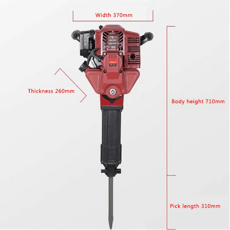 QX-52cc Multifunctional Industrial Portable Gasoline Hammer And Pickaxe Portable Rock Drill Internal Combustion Gasoline