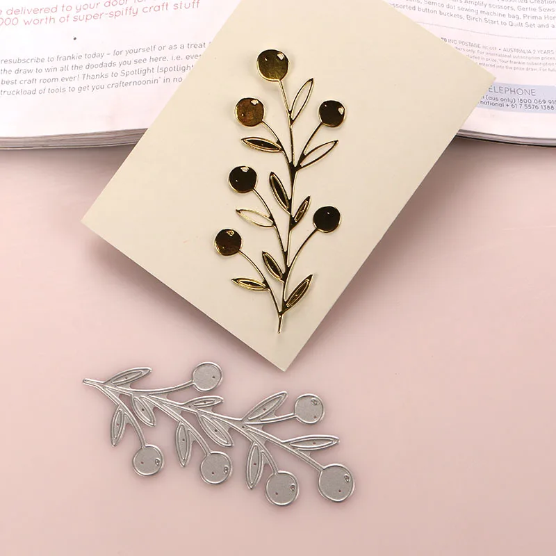 DUOFEN METAL CUTTING DIES tree branches leaves B stencil DIY Scrapbook Paper Album 2020 new