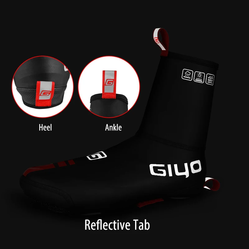 GIYO GUXT-02B Cycling Shoe Covers Waterproof Road Mountain Bike Bicycle Overshoes Booties for Men Women Thermal Warm Winter