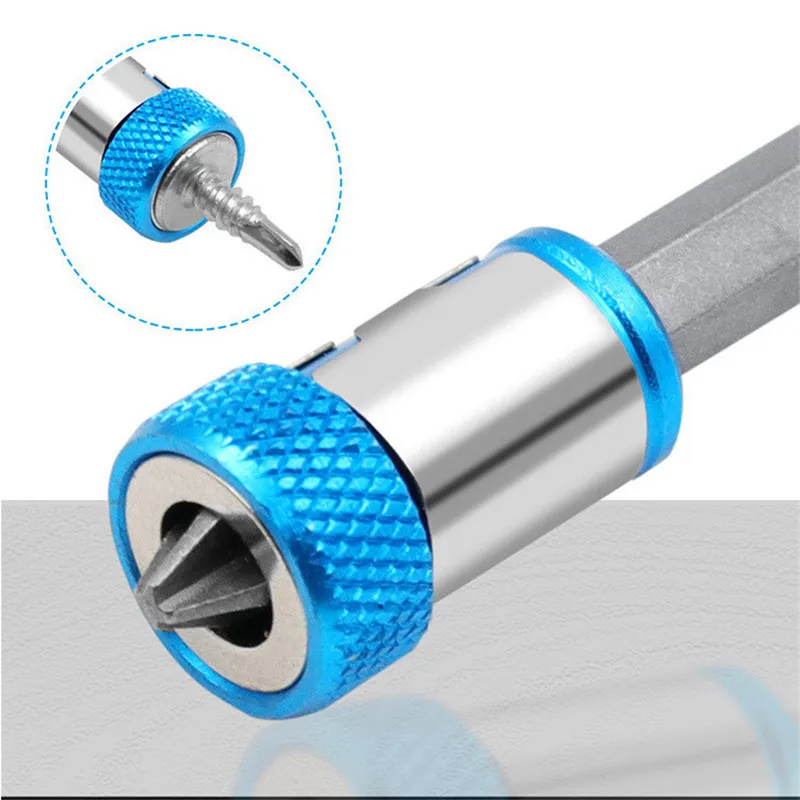 Universal Magnetic Metal Screwdriver Bit, Broca Anti-Corrosão, Anel Ímã Poderoso, 6.35mm Shank, 1Pc