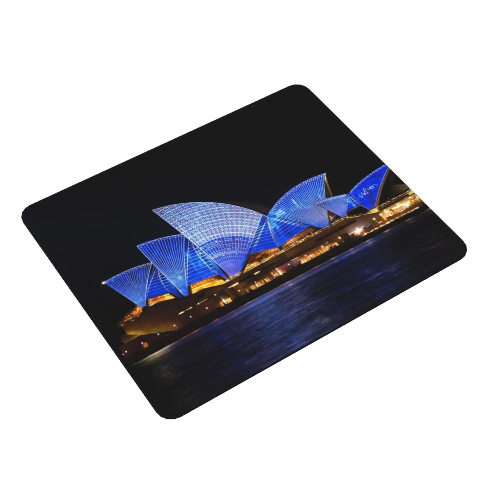 Sydney Opera Mouse Pad DIY Print Sydney Opera House Laustralie Sydney Harbor Bright Light Show Sydney