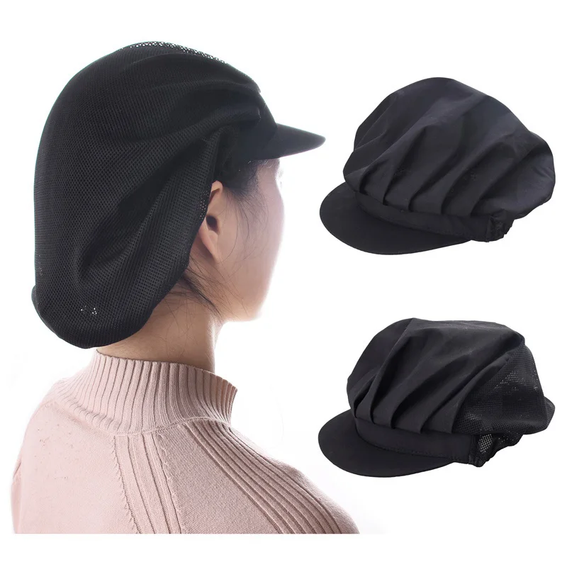 Men Women Chef Hat Restaurants Accessories Dustproof Cooking Cap Breathable Hotel Cook Cap Work Uniform Elastic Kitchen Hat