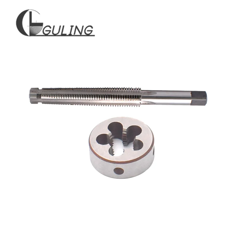 GULING 1 Set Left hand Trapezoidal tap and Die set TR 8 10 12 14 16 X1.5 X2 X3 X4 Thread Screw tr taps Round Threading Dies